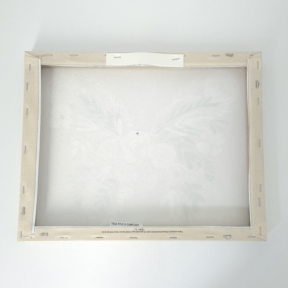 NWT Ivory & White Floral Butterfly Canvas Print Wall Art- 11 x 14 - Picture 4 of 4